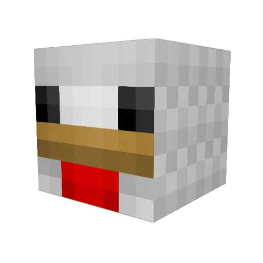 Miaowzer Minecraft avatar head, 3D render