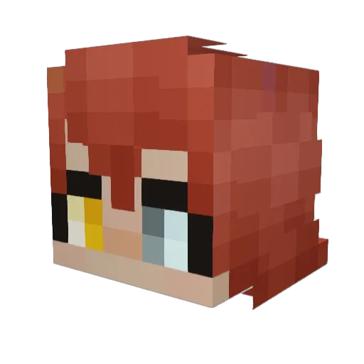 Miasakue Minecraft avatar head, 3D render