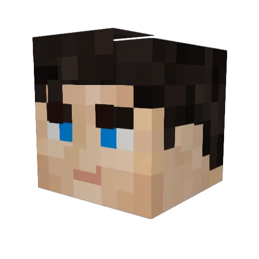 MiasmaCloud Minecraft avatar head, 3D render