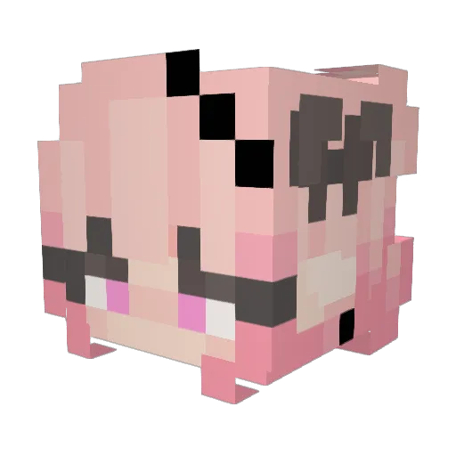 Miatazyy Minecraft avatar head, 3D render