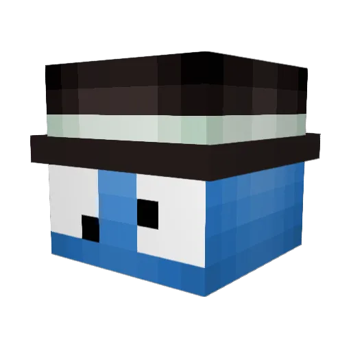 Miateku Minecraft avatar head, 3D render