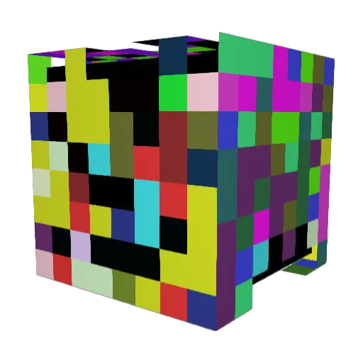 Miatqo Minecraft avatar head, 3D render