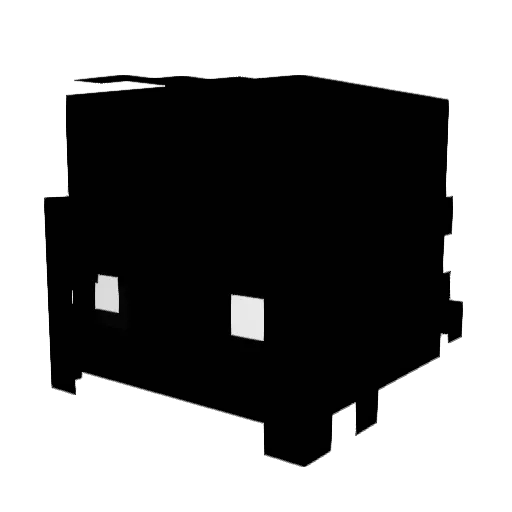 MiauMiya Minecraft avatar head, 3D render