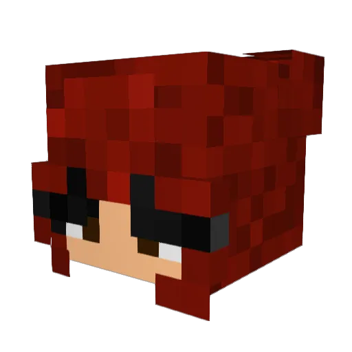 Miauminz Minecraft avatar head, 3D render