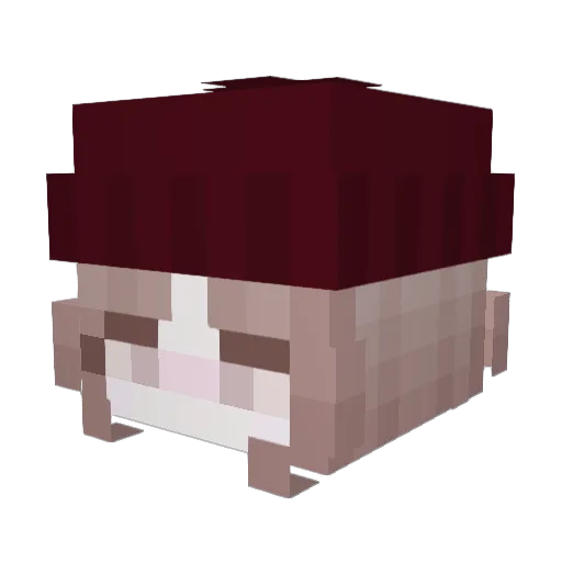 Miaus Minecraft avatar head, 3D render