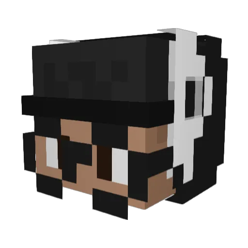 Miauwserz Minecraft avatar head, 3D render