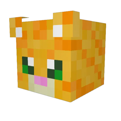 MiauyCat Minecraft avatar head, 3D render