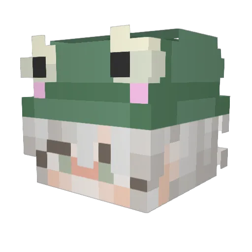 Miavense Minecraft avatar head, 3D render
