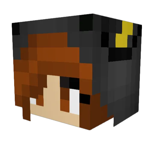 Miavomb Minecraft avatar head, 3D render