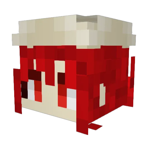 Miawka0 Minecraft avatar head, 3D render