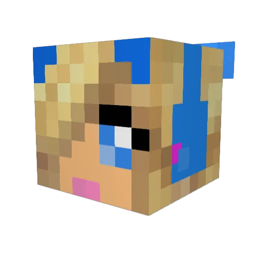 Miax3 Minecraft avatar head, 3D render