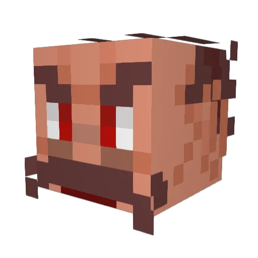 MiberLiber Minecraft avatar head, 3D render