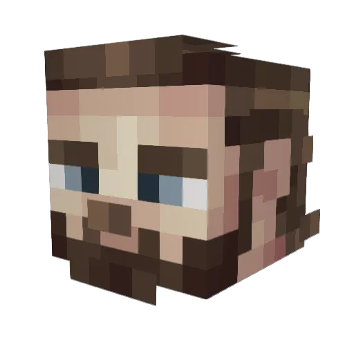 MibitGoHan Minecraft avatar head, 3D render
