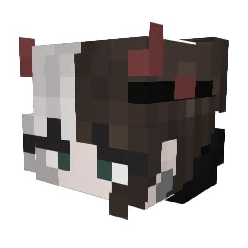MibysGames Minecraft avatar head, 3D render