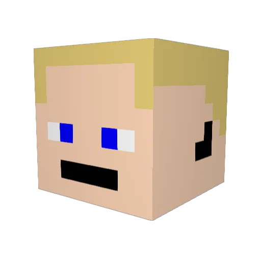 Mic2710 Minecraft avatar head, 3D render