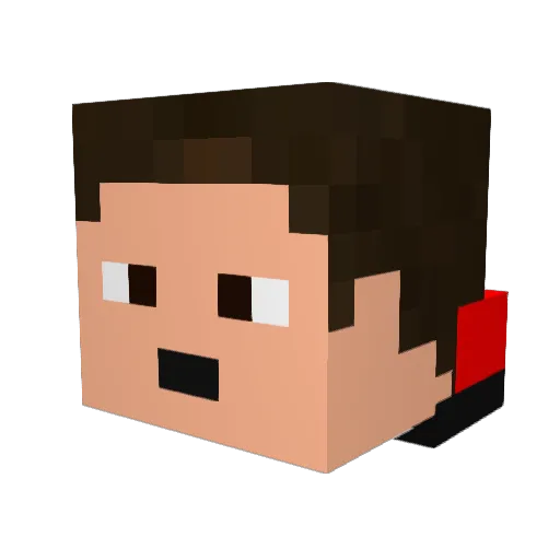 Mic335 Minecraft avatar head, 3D render