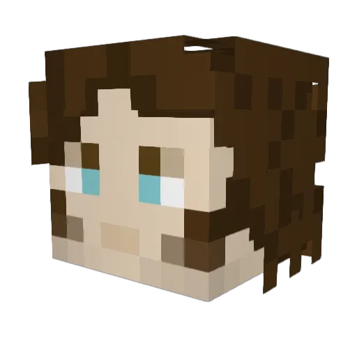 MicKig Minecraft avatar head, 3D render