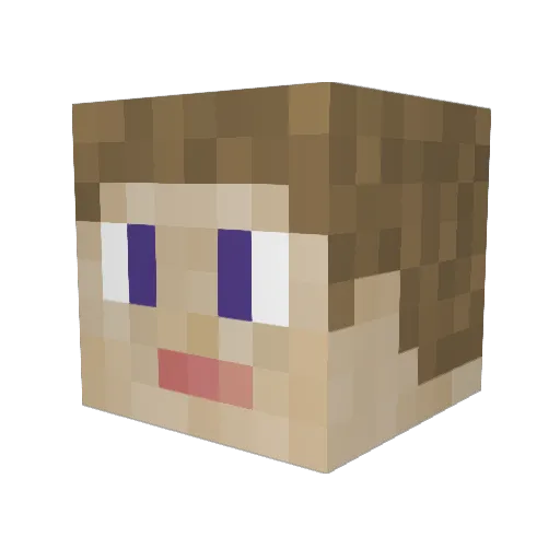 MicMac120 Minecraft avatar head, 3D render