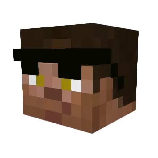 MicTbb Minecraft avatar head, 3D render