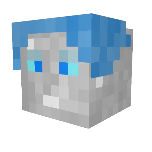 MicTheLord Minecraft avatar head, 3D render