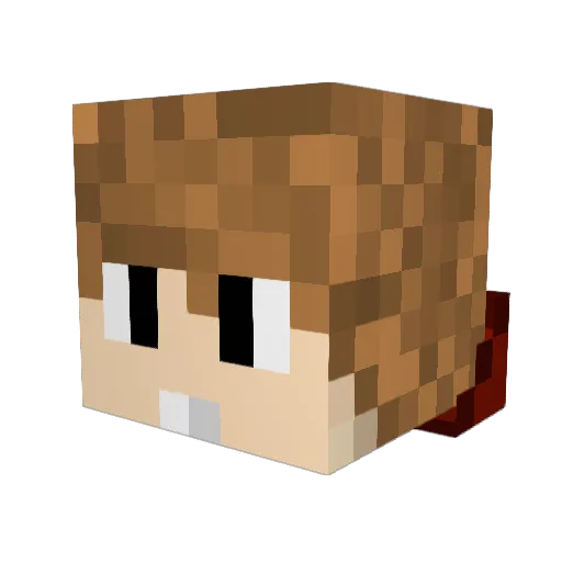 MicTheMiau Minecraft avatar head, 3D render