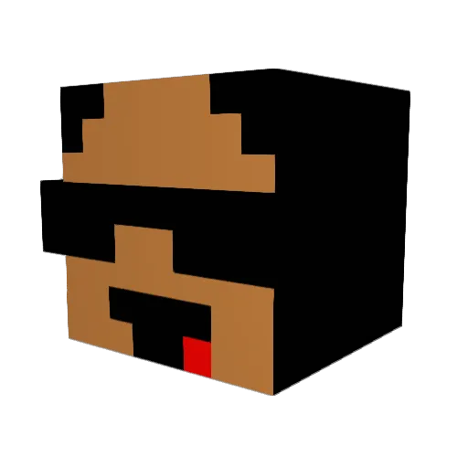 Mic_Pizza Minecraft avatar head, 3D render