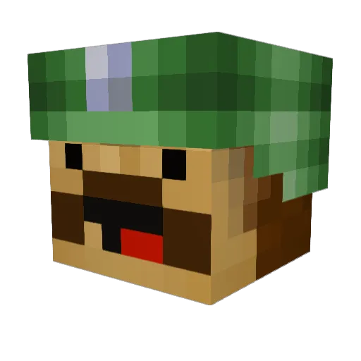 MicahWins Minecraft avatar head, 3D render