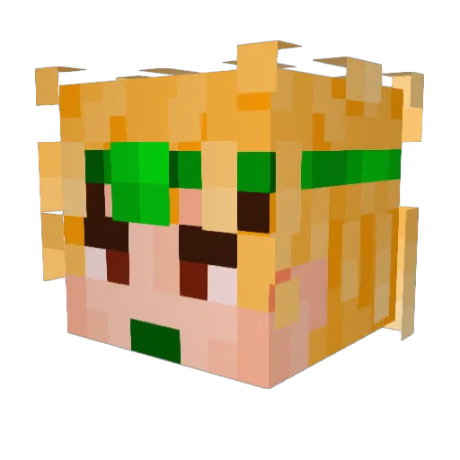 Micah_Z Minecraft avatar head, 3D render