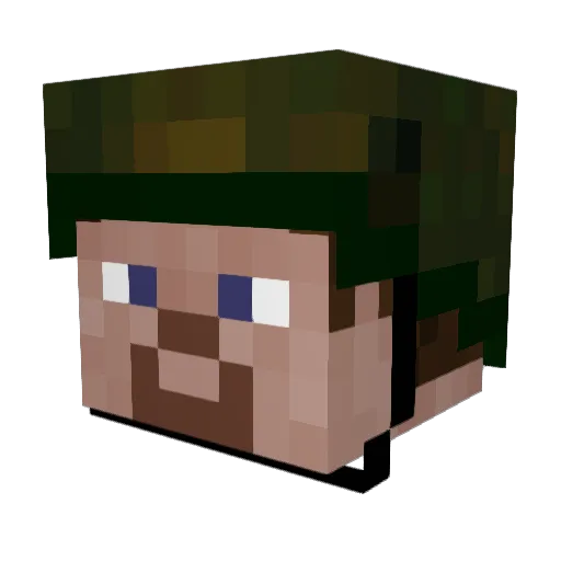 Micahr238 Minecraft avatar head, 3D render