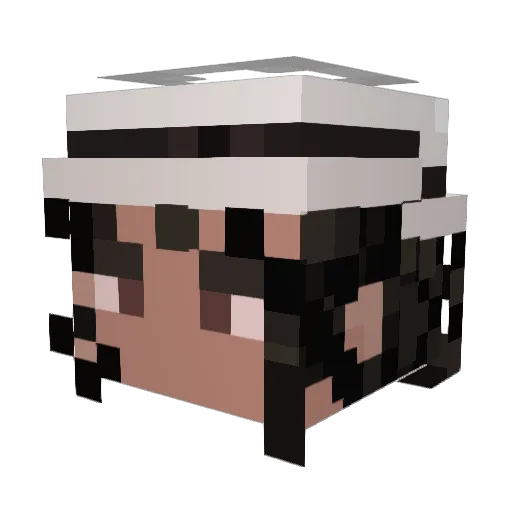 MicalJackson Minecraft avatar head, 3D render