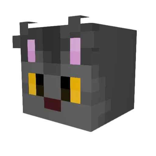 Micatocilara Minecraft avatar head, 3D render