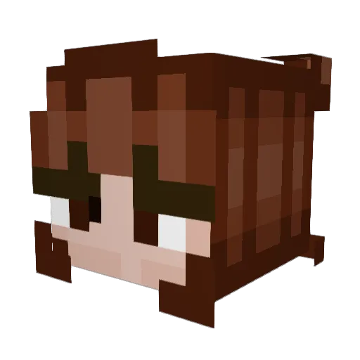 Micatroller Minecraft avatar head, 3D render