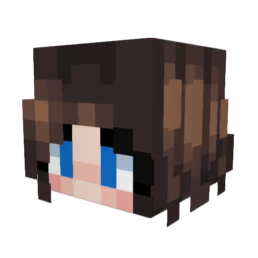 Miccurin Minecraft avatar head, 3D render