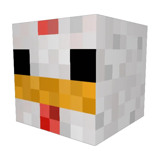 Micdog10 Minecraft avatar head, 3D render
