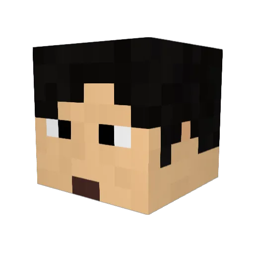 MiceNine Minecraft avatar head, 3D render