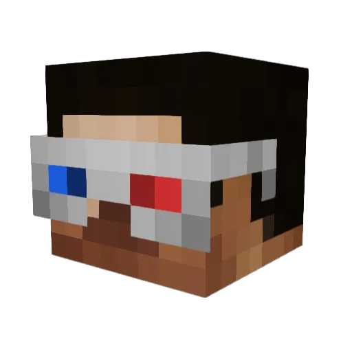 Micenas Minecraft avatar head, 3D render