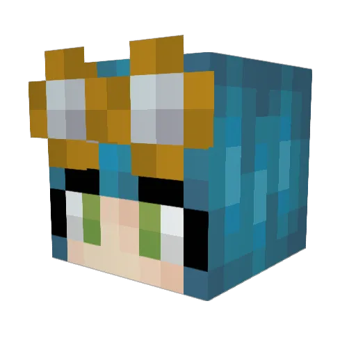 MichIsMe Minecraft avatar head, 3D render
