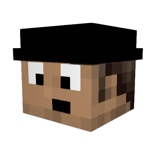 MichLap Minecraft avatar head, 3D render