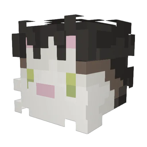 MichMichelas Minecraft avatar head, 3D render