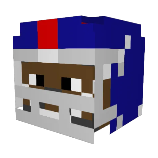 MichWi Minecraft avatar head, 3D render