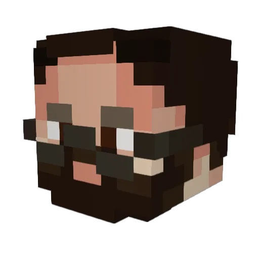 Micha3l Minecraft avatar head, 3D render