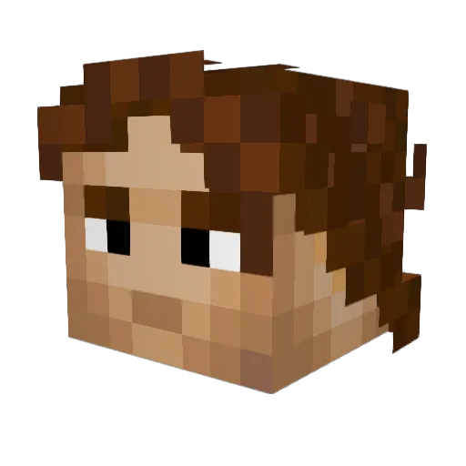 MichaNator21 Minecraft avatar head, 3D render