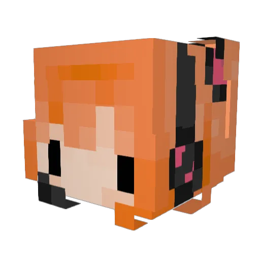 MichaNoob Minecraft avatar head, 3D render