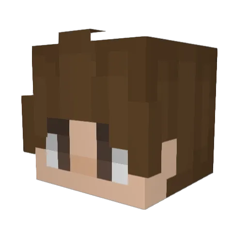 Michachel Minecraft avatar head, 3D render