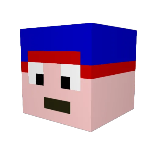 Michael282 Minecraft avatar head, 3D render