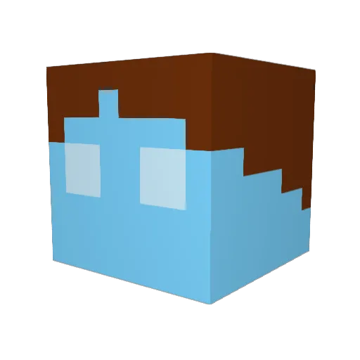 MichaelAB14 Minecraft avatar head, 3D render