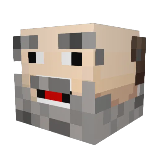MichaelAfton Minecraft avatar head, 3D render
