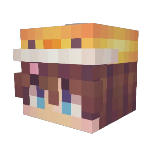 MichaelDiaz_ Minecraft avatar head, 3D render