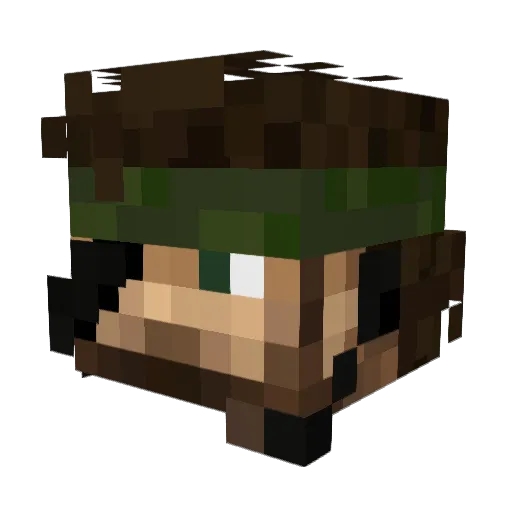 MichaelHosy Minecraft avatar head, 3D render