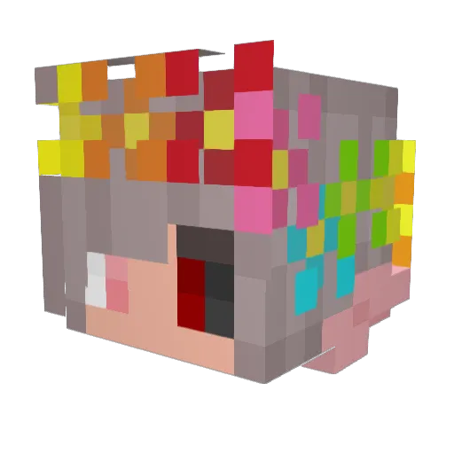MichaelQQ Minecraft avatar head, 3D render